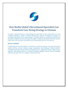 How Shelby Globals Recruitment Specialists Can Transform Your Hiring Strategy in Vietnam