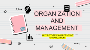 PPT - ORGANIZATION AND BUSINESS MANAGEMENT