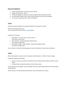 Python Volatility Calculation Assignment