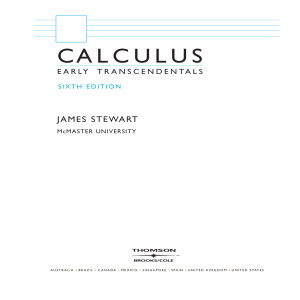 Calculus Early Transcendentals Textbook, 6th Edition