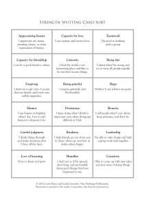 Strength Spotting Card Sort: Personal Strengths Activity