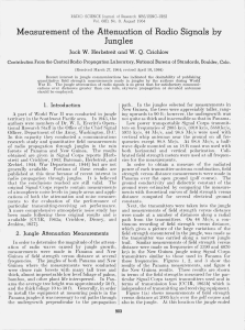 Radio Signal Attenuation in Jungles