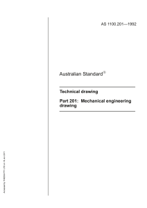 AS1100.201-1992 Technical drawing - Mechanical engineering drawing