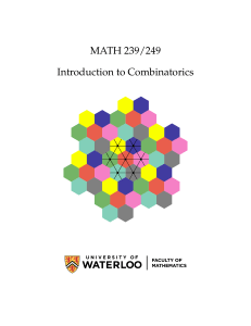 Introduction to Combinatorics Course Notes