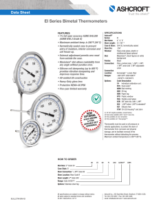 DWG - DS Bimetal Temperature Type EI & Thermowell