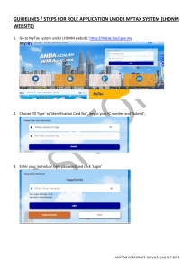 Guidelines - Apply for Company Profile under MyTax