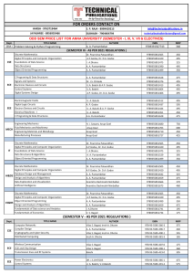 Technical Publications ANNA ODD SEM I,III,V,VII Price List