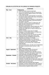 Proposed NSTF Timeline