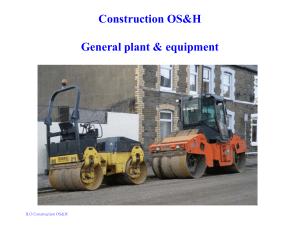 Construction Safety: Plant & Equipment Hazards