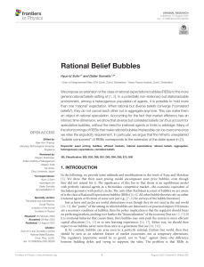 Rational Belief Bubbles