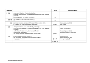 Biology Exam: Osmosis, Diffusion, Gas Exchange