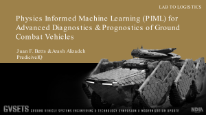 PIML for Ground Combat Vehicles Diagnostics