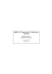 68HC11 Programmer's Reference Manual