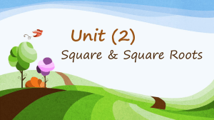 Introduction of Square & Square Root