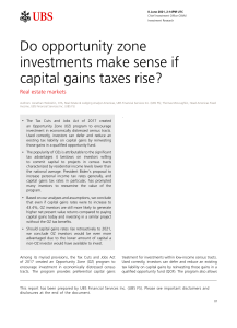 Opportunity Zone Investments & Capital Gains Tax Analysis