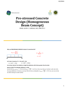 Prestressed Concrete Design: Homogeneous Beam Concept