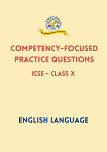 ICSE-English-Language-X