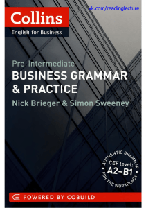 Business English Grammar & Practice Pre-Intermediate Coursebook