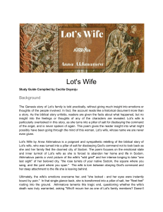 Lot's Wife by Anna Akhmatova (Dr. Cecilia Osyanju)