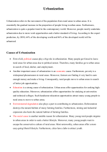 Urbanization: Causes, Benefits, and Problems