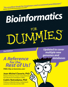 Bioinformatics For Dummies 2nd ed - J. Claverie, C. Notredame (Wiley, 2007) WW