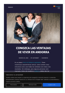 Vivir en Andorra Opiniones y Perspectivas Apar Cand