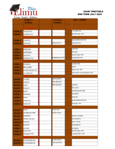 END  TERM EXAM TT TERM 2 JULY 2024