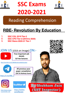 Reading Comprehension SSC Exams 2020 Compilation pdf