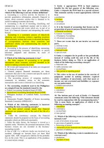 Accounting Exam: Financial Principles & Concepts