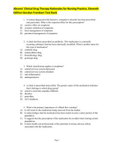 Abrams' Clinical Drug Therapy Rationales for Nursing Practice, Eleventh Edition Geralyn Frandsen Test Bank