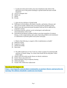 Community Health Nursing Test Bank