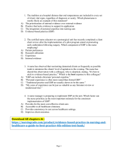 Evidence-Based Practice Nursing Test Bank