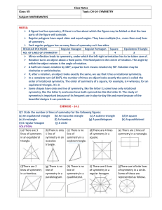 Symmetry Class Notes: Line & Rotational Symmetry