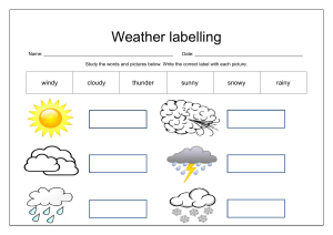 Weather Labeling Worksheet