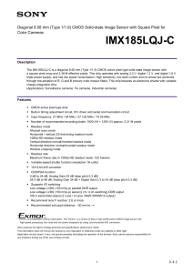 IMX185LQJ-C CMOS Image Sensor Datasheet