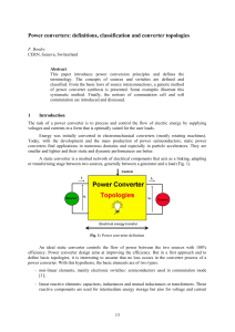 Power converters- definitions, classification and converter topologies