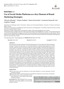 Use of Social Media Platforms 