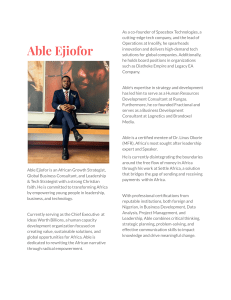 Autobiography - Able Ejiofor