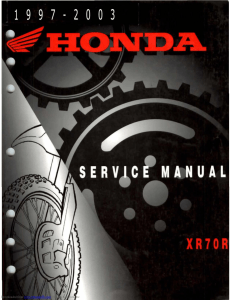 Honda XR70R Service Manual