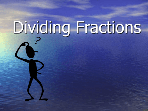 Dividing Fractions