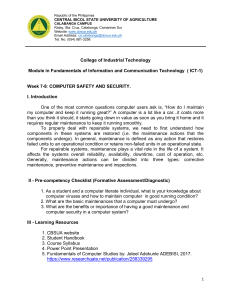 Computer Safety & Security Module