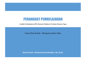 Perangkat Pembelajaran Manajemen Basis Data