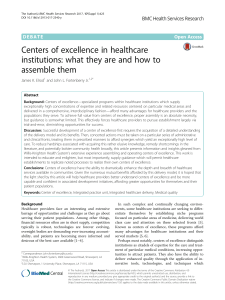 Centers of Excellence in Healthcare