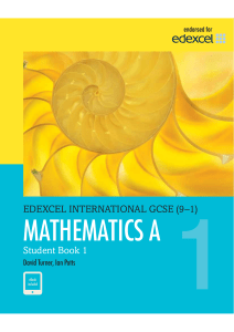 Edexcel International GCSE Mathematics A Student Book 1