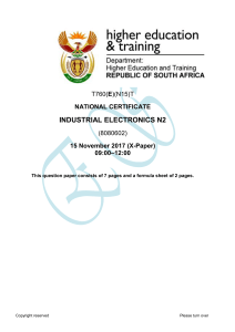 INDUSTRIAL ELECTRONICS N2 NOV QP 2017  ACTIVITIES 