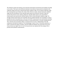 Transmittance Measurement of Soiled Coupons