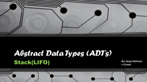 Abstract Data Types (ADT’s)(Stack) Anqa#11Green