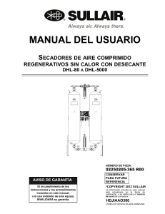 Manual de Usuario Secadores de Aire Comprimido Sullair