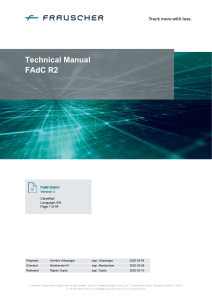 Frauscher Technical Manual for FAdC R2