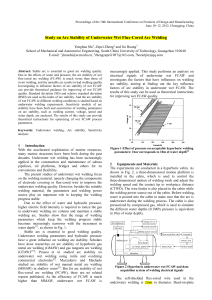 Study on Arc Stability of Underwater Wet Flux Cored Arc Welding